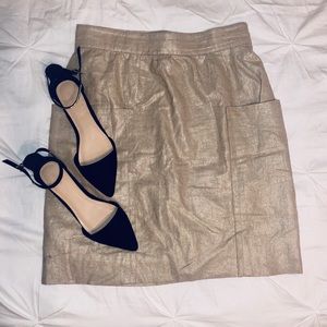 ✨ Anthropologie Cartonnier gold skirt | sz 12